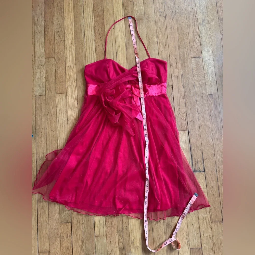 Y2K Vintage Red Babydoll Dress